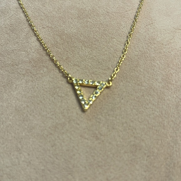 Loren Hope crystal triangle necklace. Adjustable clasp. - Picture 2 of 4